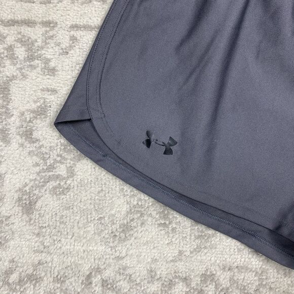 Under Armour Loose Heatgear Drawstring Grey Athletic Shorts Women's Size Medium - Picture 2 of 5